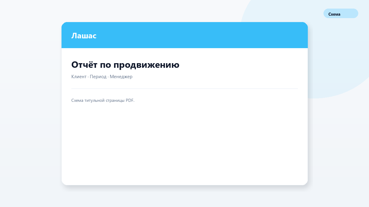 Схема титульной страницы PDF